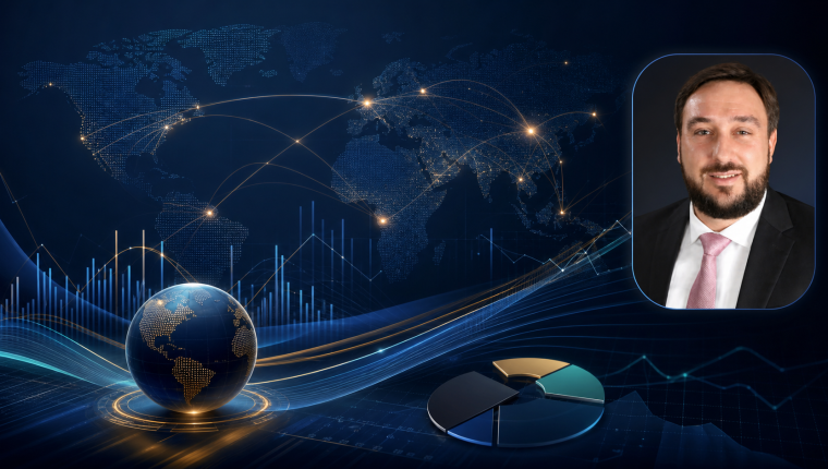 Luigi Wewege with a global portfolio diversification and fintech visualization